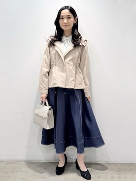 「couture brooch（クチュールブローチ）のアイテム」を使った、yuicciさん（レディース・156cm）の春コーディネート