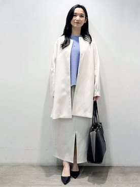 「アイテム（ショルダーバッグ、パープル系）」を使った、yuicciさん（レディース・156cm）の春コーディネート