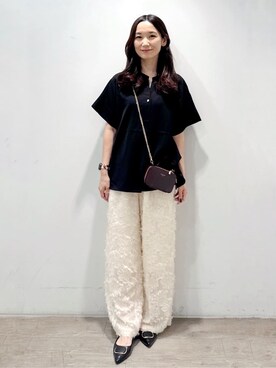 「アイテム（ポーチ、ブラウン系）」を使った、yuicciさん（レディース・156cm）の夏コーディネート