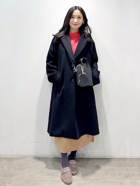 「アイテム（ピアス（両耳用）、ベージュ系）」を使った、yuicciさん（レディース・156cm）の冬コーディネート