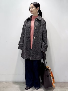 「アイテム（ピアス（両耳用）、ベージュ系）」を使った、yuicciさん（レディース・156cm）の秋コーディネート