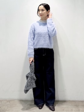 「アイテム（ピアス（両耳用）、ベージュ系）」を使った、yuicciさん（レディース・156cm）の秋コーディネート