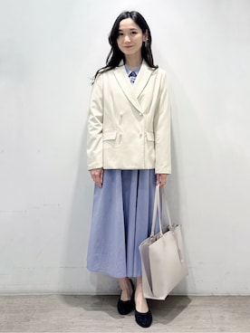 「couture brooch（クチュールブローチ）のアイテム」を使った、yuicciさん（レディース・156cm）の春コーディネート