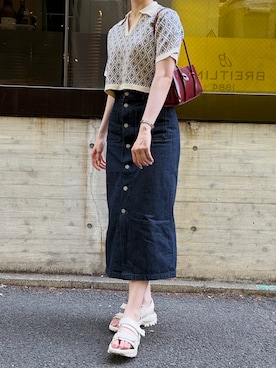 「FILA（フィラ）のアイテム」を使った、Tsubaki｜椿さん（レディース・163cm）の夏コーディネート