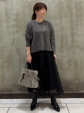 すえさん（レディース・158cm）の冬コーディネート