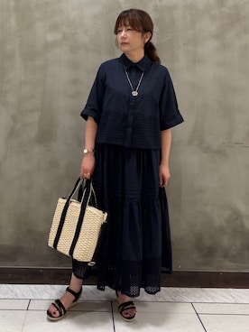 「grove（グローブ）のアイテム」を使った、すえさん（レディース・158cm）の春コーディネート