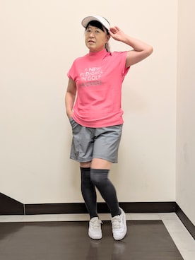「アイテム（サンバイザー）」を使った、Naomiさん（レディース・154cm）の夏コーディネート