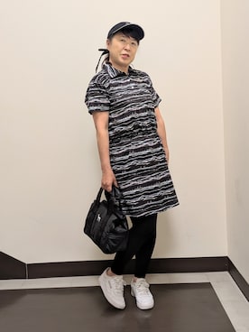 「アイテム（サンバイザー）」を使った、Naomiさん（レディース・154cm）の春コーディネート