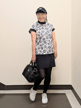 「アイテム（サンバイザー）」を使った、Naomiさん（レディース・154cm）の春コーディネート