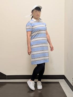「アイテム（サンバイザー）」を使った、Naomiさん（レディース・154cm）の夏コーディネート