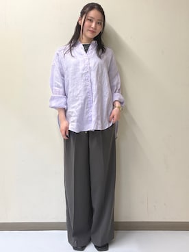 幕田里咲さん(レディース・153cm)の春コーディネート