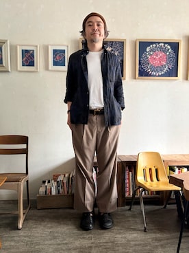 「BIRKENSTOCK（ビルケンシュトック）のアイテム（シューズ、ブラック系）」を使った、ritmosさん（メンズ・168cm）の夏コーディネート