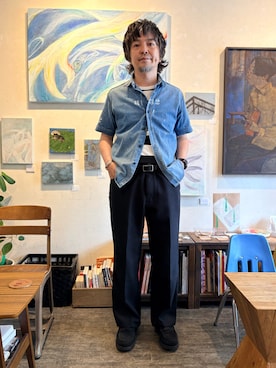 「Wrangler（ラングラー）のアイテム」を使った、ritmosさん（メンズ・168cm）の夏コーディネート
