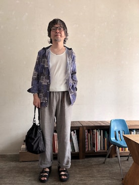 「schott(ショット)のアイテム(パンツ)」を使った、ritmosさん(メンズ・168cm)の夏コーディネート