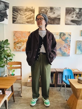 「SAINT JAMES（セントジェームス）のアイテム」を使った、ritmosさん（メンズ・168cm）の春コーディネート