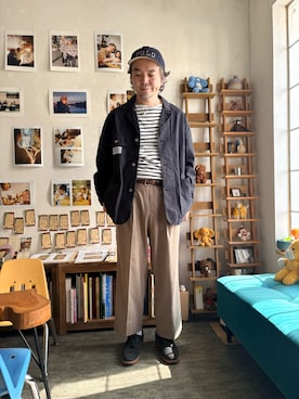 「SAINT JAMES（セントジェームス）のアイテム」を使った、ritmosさん（メンズ・168cm）の秋コーディネート