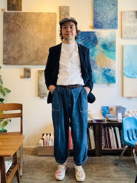 「BIG MAC（ビッグマック）のアイテム」を使った、ritmosさん（メンズ・168cm）の春コーディネート