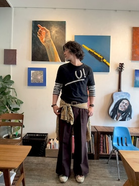 「UNDERCOVER（アンダーカバー）のアイテム」を使った、ritmosさん（メンズ・168cm）の春コーディネート