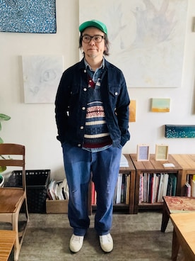 「CHAPS（チャップス）のアイテム」を使った、ritmosさん（メンズ・168cm）の春コーディネート