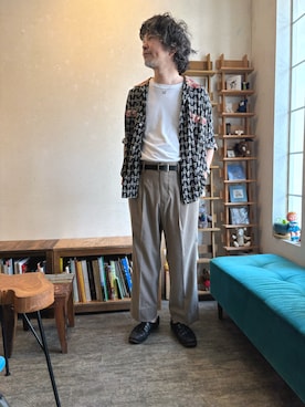 「FREAK'S STORE（フリークスストア）のアイテム（シャツ/ブラウス、ブラック系）」を使った、ritmosさん（メンズ・168cm）の夏コーディネート