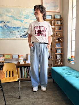 「WHO'S WHO gallery（フーズフーギャラリー）のアイテム（デニムパンツ、ブルー系）」を使った、ritmosさん（メンズ・168cm）の夏コーディネート
