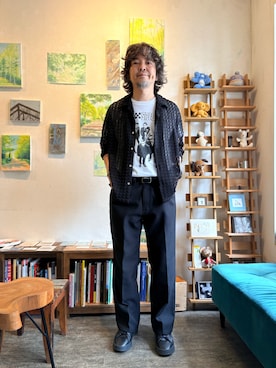 「adidas（アディダス）のアイテム（スニーカー、ブラック系）」を使った、ritmosさん（メンズ・168cm）の夏コーディネート