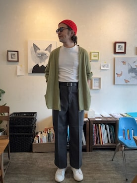 「adidas（アディダス）のアイテム（スニーカー、ホワイト系）」を使った、ritmosさん（メンズ・168cm）の夏コーディネート