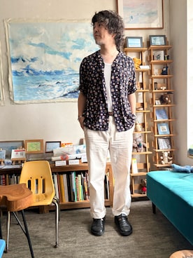 「UNITED ARROWS（ユナイテッドアローズ）のRAW-TEX ハワイアンシャツ（シャツ/ブラウス、その他）」を使った、ritmosさん（メンズ・168cm）の夏コーディネート