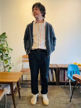 「adidas（アディダス）のアイテム（スニーカー、ホワイト系）」を使った、ritmosさん（メンズ・168cm）の春コーディネート