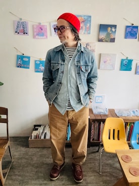 「SAINT JAMES（セントジェームス）のアイテム」を使った、ritmosさん（メンズ・168cm）の春コーディネート