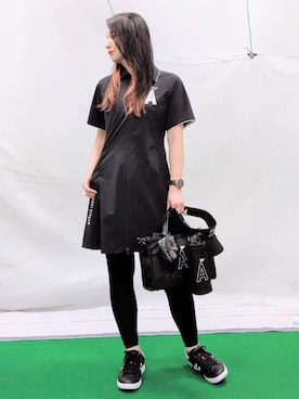 「アイテム（サンバイザー）」を使った、saosao.golfさん（レディース・164cm）の春コーディネート