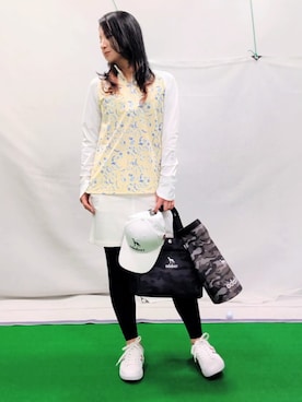 「adabat（アダバット）のアイテム」を使った、saosao.golfさん（レディース・164cm）の夏コーディネート