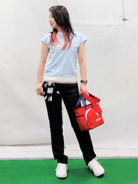 「adabat（アダバット）のアイテム」を使った、saosao.golfさん（レディース・164cm）の春コーディネート