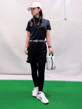 「ADABAT STREAM（アダバットストリーム）のアイテム」を使った、saosao.golfさん（レディース・164cm）の夏コーディネート