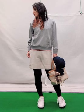 「adabat（アダバット）のアイテム」を使った、saosao.golfさん（レディース・164cm）の春コーディネート