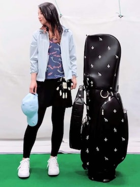 「adabat（アダバット）のアイテム」を使った、saosao.golfさん（レディース・164cm）の春コーディネート