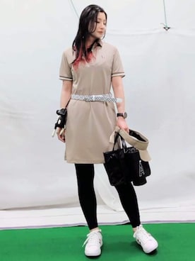 「adabat（アダバット）のアイテム」を使った、saosao.golfさん（レディース・164cm）の春コーディネート