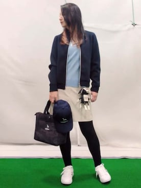 「adabat（アダバット）のアイテム」を使った、saosao.golfさん（レディース・164cm）の冬コーディネート