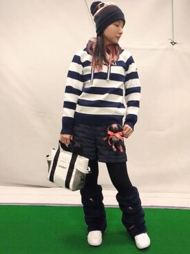 「adabat（アダバット）のアイテム」を使った、saosao.golfさん（レディース・164cm）の冬コーディネート