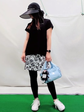 「smart pink（スマートピンク）のアイテム」を使った、saosao.golfさん（レディース・164cm）の春コーディネート