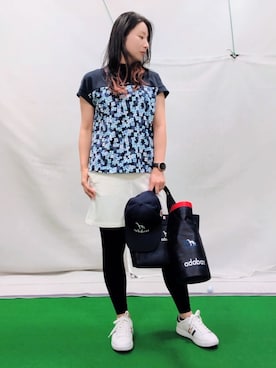 「adabat（アダバット）のアイテム」を使った、saosao.golfさん（レディース・164cm）の夏コーディネート