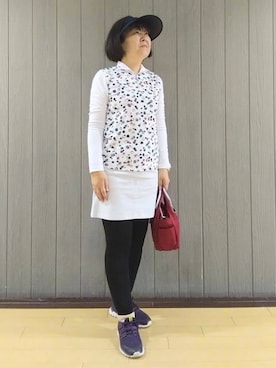 「アイテム（サンバイザー）」を使った、tomoさん（レディース・161cm）の夏コーディネート