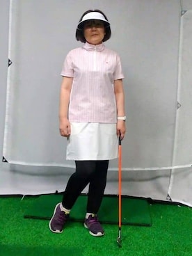 「アイテム（サンバイザー）」を使った、tomoさん（レディース・161cm）の春コーディネート