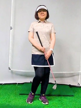 「アイテム（サンバイザー）」を使った、tomoさん（レディース・161cm）の春コーディネート