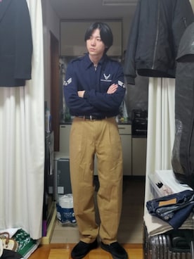 「POLO RALPH LAUREN（ポロ ラルフ ローレン）のアイテム（チノパンツ、ベージュ系）」を使った、yamzakiさん（メンズ・178cm）の春コーディネート