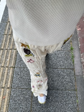 「刺繍」｜uninaさん（レディース・164cm）の夏コーディネート