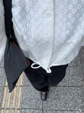 「アイテム（チノパンツ）」を使った、naaさん（レディース・164cm）の秋コーディネート