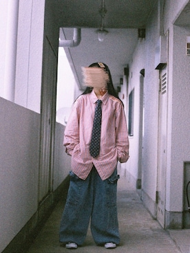 「SPINNS(スピンズ)のアイテム(パンツ)」を使った、まおさん(レディース・155cm)の冬コーディネート