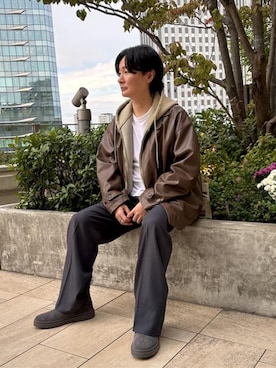 「メンズブーツ」｜Clarks Japanさん（メンズ・170cm）の冬コーディネート