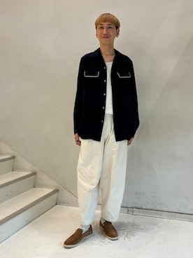 「Clarks（クラークス）のアイテム」を使った、Clarks Japanさん（メンズ・176cm）の夏コーディネート